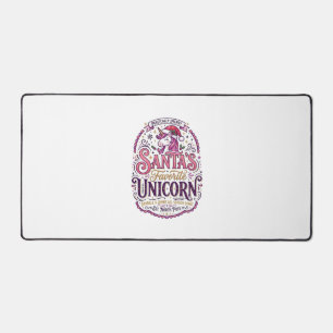 Einhorn-Santa-Lieblings-Einhorn Schreibtischunterlage