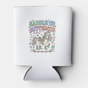 Einhorn Sattel hoch Butterblume Kawaii-Typografie Dosenkühler