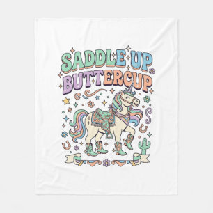 Einhorn Sattel hoch Buttercup Kawaii Typografie De Fleecedecke