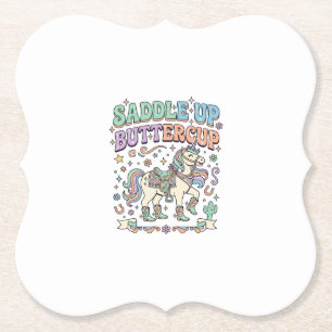 Einhorn Sattel hoch Buttercup Kawaii Typografie De Untersetzer