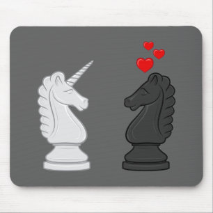 Einhorn-Schach-Ritter Mousepad