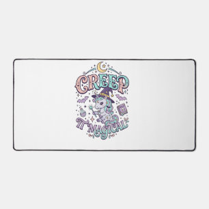 Einhorn Schleichen Es Magisches Retro-Stil T-Shirt Schreibtischunterlage