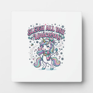 Einhorn Schlitten Ganz-Tags-Einhorn-Bezauberndes M Fotoplatte