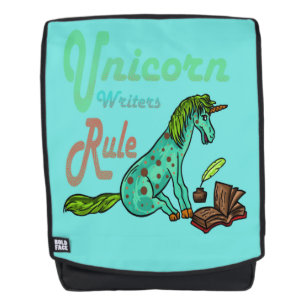 Einhorn-Schriftsteller regieren Rucksack