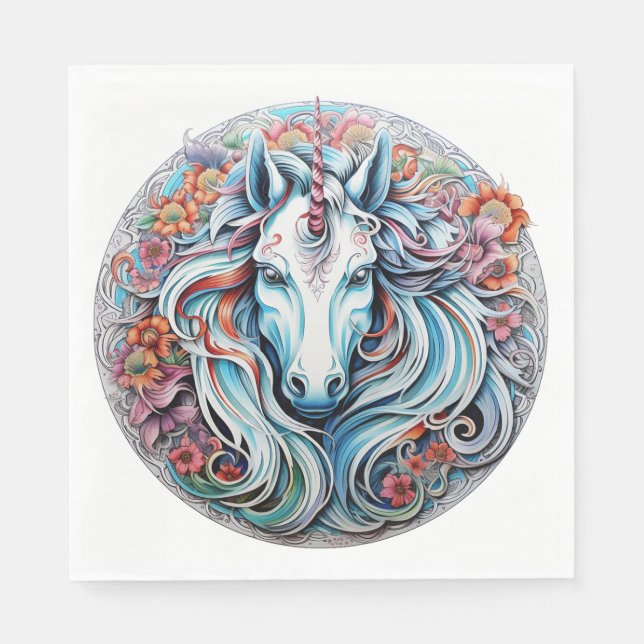 Einhorn Serviette (Vorderseite)