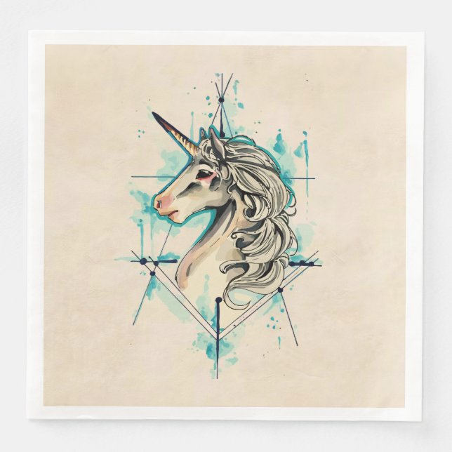 Einhorn Serviette (Vorderseite)