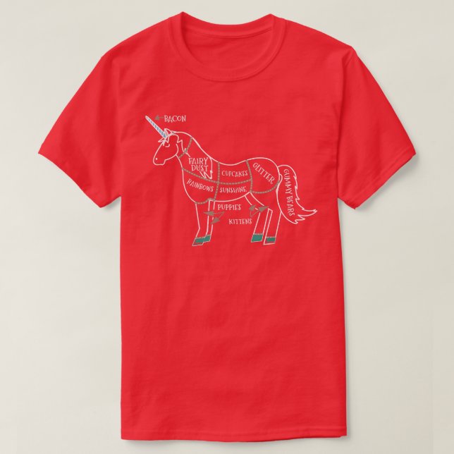 Einhorn Shirt-Einhorn Fleisch T Shirt-Einhörner A T-Shirt (Design vorne)