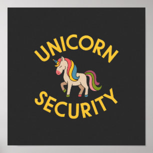 Einhorn-Sicherheit: Bewahre die Magie mit einer Be Poster