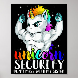 Einhorn-Sicherheit Bring Meine Schwester Nicht In Poster