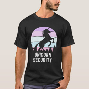 Einhorn-Sicherheit magisches Spaßpferd rosa T-Shirt