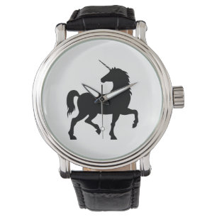 Einhorn-Silhouette Armbanduhr