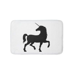 Einhorn-Silhouette Badematte