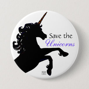 Einhorn-Silhouette Button