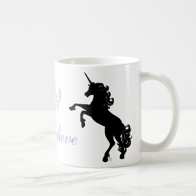 Einhorn-Silhouette Kaffeetasse (Rechts)