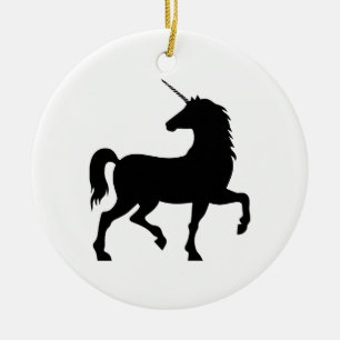 Einhorn-Silhouette Keramikornament