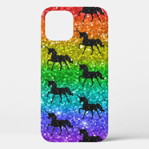 Einhorn-Silhouette Regenbogen Glitter LGBTQ Stolz Case-Mate iPhone Hülle