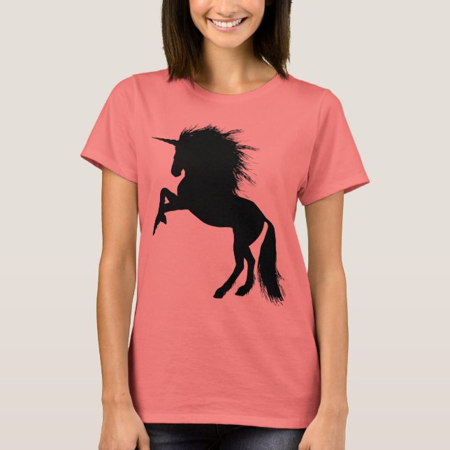Einhorn-Silhouette T-Shirt (Vorderseite)