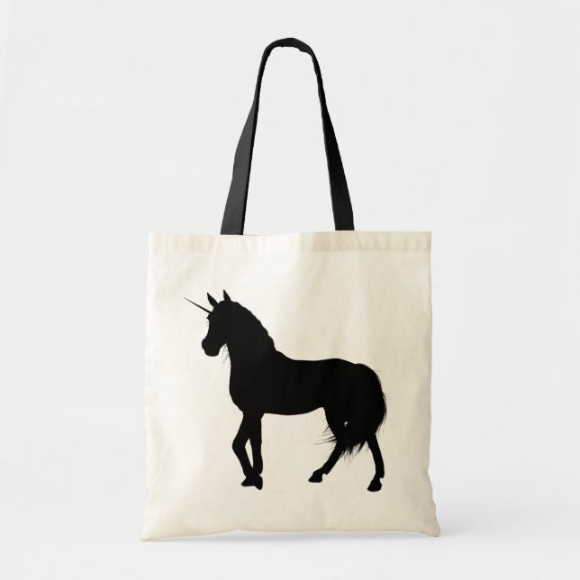 Einhorn-Silhouette-Tasche Tragetasche (Vorne)
