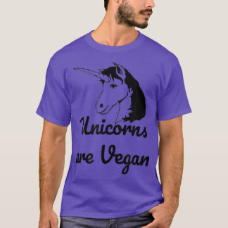 Einhorn sind Vegane Humorale Niedlich Vegetarier T-Shirt