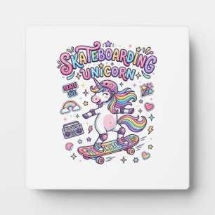 Einhorn Skateboarding Einhorn Fettgedruckte Typogr Fotoplatte