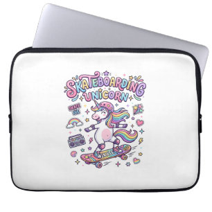 Einhorn Skateboarding Einhorn Fettgedruckte Typogr Laptopschutzhülle