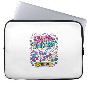 Einhorn Skater Einhorn Crew Retro-Stil Druck auf D Laptopschutzhülle