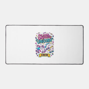 Einhorn Skater Einhorn Crew Retro-Stil Druck auf D Schreibtischunterlage