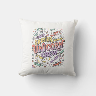 Einhorn Skater Einhorn Crew Whimsical Zazzle Desig Kissen