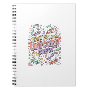 Einhorn Skater Einhorn Crew Whimsical Zazzle Desig Notizblock