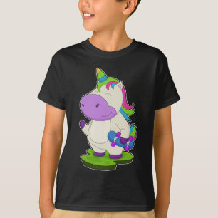 Einhorn-Skater-Skateboard T-Shirt