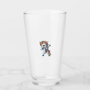 Einhorn-Skelett Dabbing Halloween-Geschenke Frauen Glas
