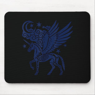 Einhorn-Skelett Halloween gothic gruselig für Männ Mousepad