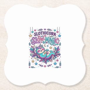 Einhorn Slothicorn Langsame Magie Bunter Marktplat Untersetzer