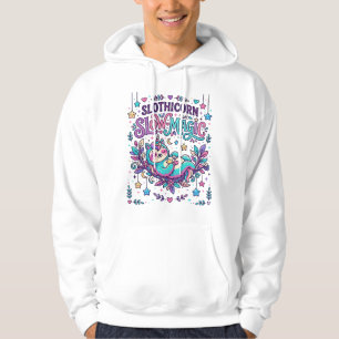 Einhorn Slothicorn Langsame Magie Farbiger Marktpl Hoodie