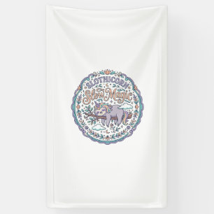 Einhorn Slothicorn Langsame Magie Whimsical T-Shir Banner