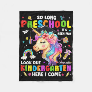 Einhorn So Long Pre K Abschluss Kindergarten Hier Fleecedecke