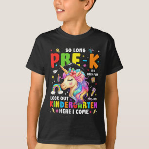 Einhorn So Long Pre K Abschluss Kindergarten Hier T-Shirt