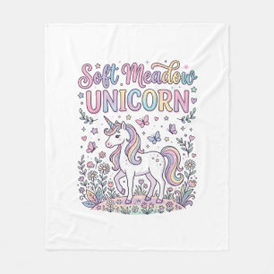 Einhorn Soft Wiese Einhorn Niedliches Vektor Desig Fleecedecke