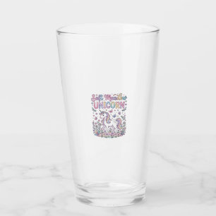 Einhorn Soft Wiese Einhorn Niedliches Vektor Desig Glas