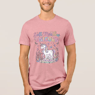 Einhorn Soft Wiese Einhorn Niedliches Vektor Desig Tri-Blend Shirt