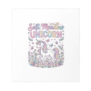 Einhorn Soft Wiese Einhorn Süß Vektor Design Notizblock