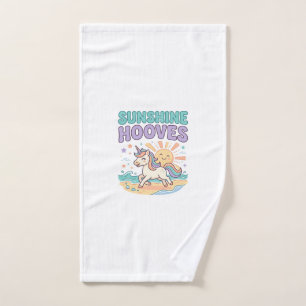Einhorn-Sonnenschein-Hufe-Trend-Grafik-T-Shirt-Des Handtuch