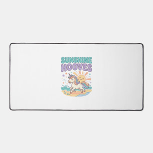 Einhorn-Sonnenschein-Hufe-Trend-Grafik-T-Shirt-Des Schreibtischunterlage