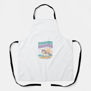 Einhorn-Sonnenschein-Hufe-Trend-Grafik-T-Shirt-Des Schürze