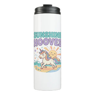 Einhorn-Sonnenschein-Hufe-Trend-Grafik-T-Shirt-Des Thermosbecher