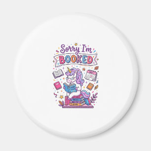 Einhorn Sorry, ich bin gebucht Retro-Stil Druck au Magnet