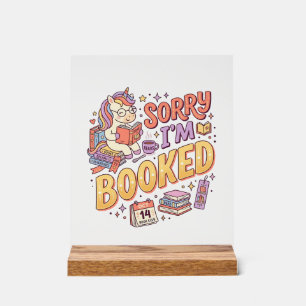 Einhorn Sorry Ich Bin Gebucht Whimsical Zazzle Des Acrylschild