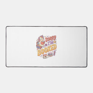 Einhorn Sorry Ich Bin Gebucht Whimsical Zazzle Des Schreibtischunterlage