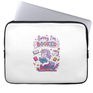 Einhorn Sorry I'm Gebucht Retro-Stil Druck auf Dem Laptopschutzhülle