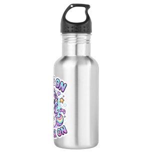 Einhorn Spiel Ein Glitter Ein Grafikdesign Merch D Edelstahlflasche